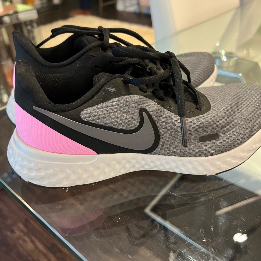 Nike Women's Running Shoes - Black, Gray, and Pink